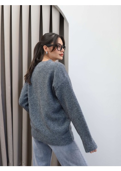 Bisiklet Yaka Yumuşak Dokulu Oversize Kazak indirimleri