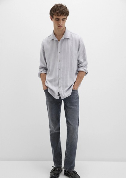 Çizgili Gri Gömlek 0211709-91016 fiyatları