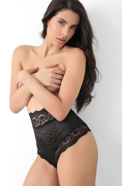 Siyah Dantelli Yüksek Bel Külot VENÜS-K1013 fiyatları