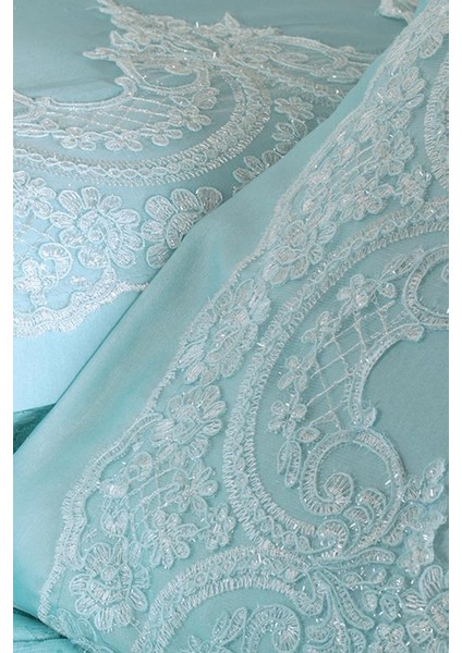 Fransız Güpürlü Çeyizlik Pike Takımı Nilay Mint fiyatları