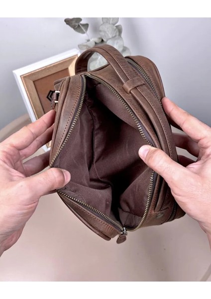 Büyük Erkek El Çantası Hakiki Deri Fındık Renk 2104 fiyatları