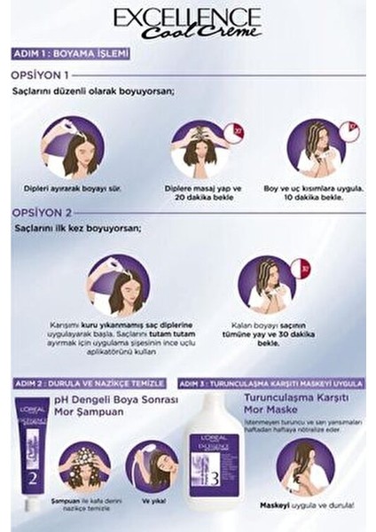 Loreal Paris Excellence Cool Creme Saç Boyası 7.11 X3'lü Set