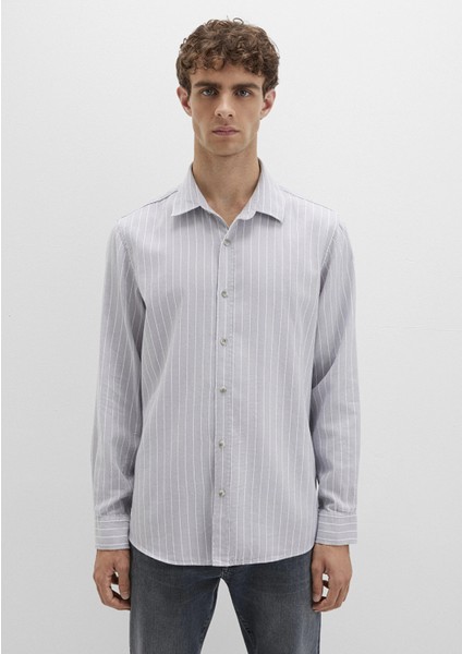 Çizgili Gri Gömlek 0211709-91016 fırsatları