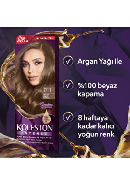 Koleston Intense Saç Boyası 7/11 Ekstra Küllü Kumral 2x
