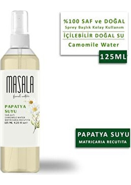 Papatya Suyu 125 ml - Chamomile Floral Water x 2 Adet modelleri