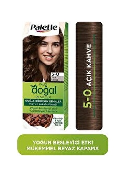 Schwarzkopf Palette Kalıcı Doğal Renkler 5-0 Açık Kahve Saç Boyası