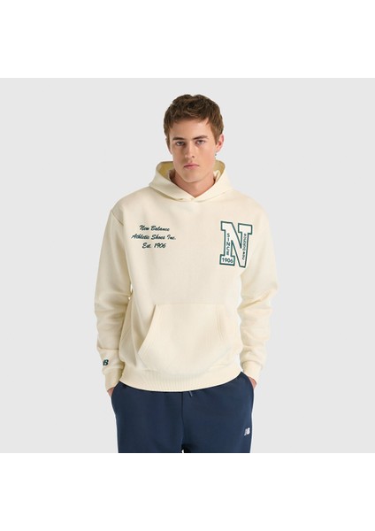 New Balance UNH3534 Bej Unisex Sweatshirt