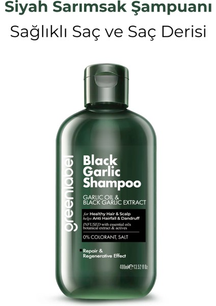 Siyah Sarımsak Özlü Parabensiz Tuzsuz Dökülme Ve Kepek Karşıtı Şampuan 400ml
