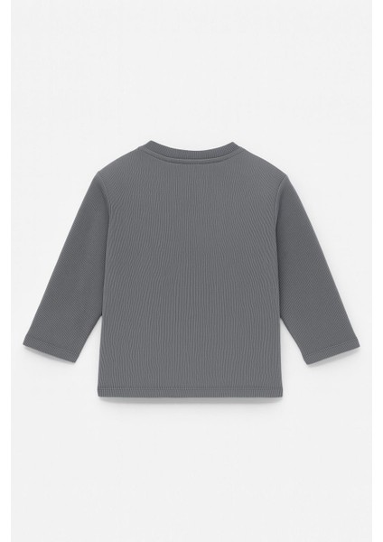 Unisex Çocuk Happiness Nakışlı Cepli Fitilli Kaşkorse Tişört modelleri