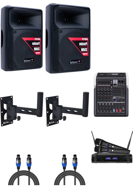 WSS-0800 2'li Askı Hoparlör Mağaza Dükkan Kafe Seslendirme ve Okul Anons Sistemi