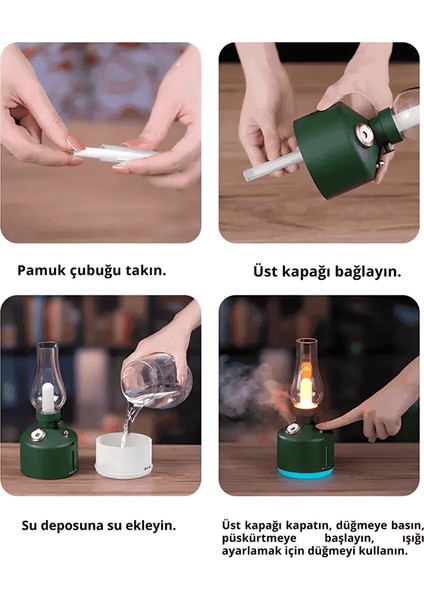 Retro Gaz Lambası Hava Nemlendirici Buhar Makinesi