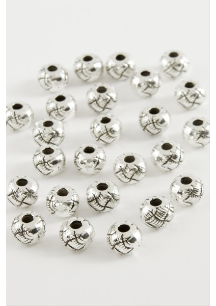 Wizard Çizgili Tesbih Ara Aparatı 50 Gram-Gümüş Rengi