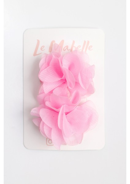 Pembe 2'li Tül Çiçek Kız Çocuk Klips Toka Set indirimleri