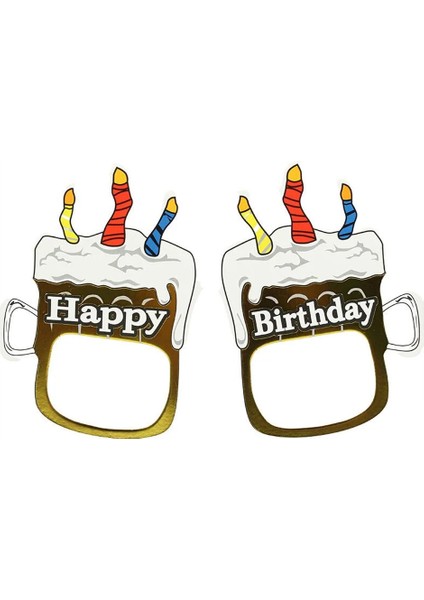 Altın Pasta Temalı 6'lı Parti Gözlüğü