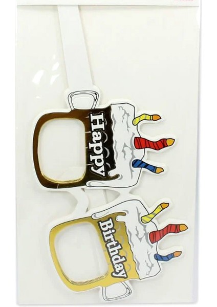 Altın Pasta Temalı 6'lı Parti Gözlüğü