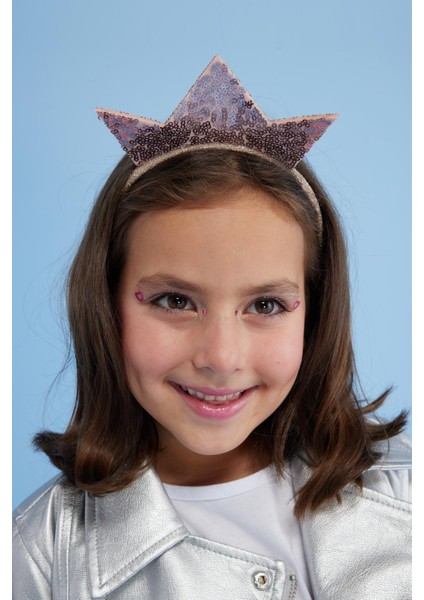 Rose Payetli Kız Çocuk Kraliçe Taç modelleri
