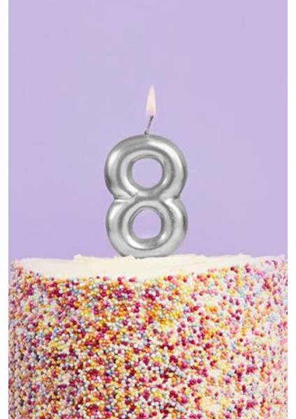 Gümüş 8 Rakamı Mum modelleri