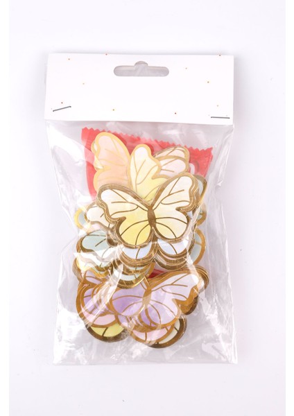 Çok Renkli 60'lı Kelebek Parti Süsü indirimleri