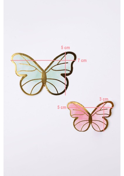 Çok Renkli 60'lı Kelebek Parti Süsü