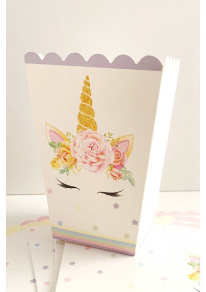 Beyaz Unicorn Detaylı 8'li Mısır Kutusu