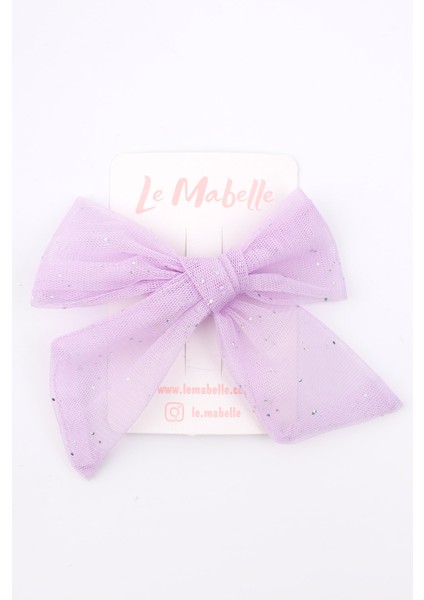 Lila Simli Tül Fiyonk Kız Çocuk Klips Toka fırsatları