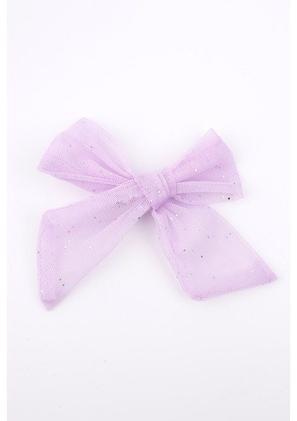 Lila Simli Tül Fiyonk Kız Çocuk Klips Toka indirimleri