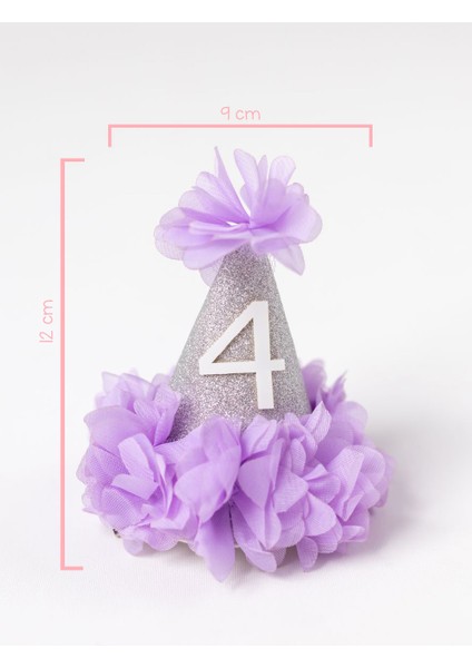 Lila 4 Yaş Huni Doğum Günü Klips Toka indirimleri