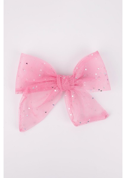 Pembe Simli Tül Fiyonk Kız Çocuk Klips Toka indirimleri