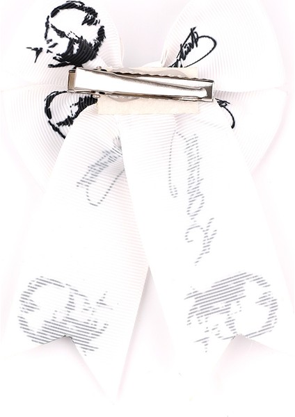 Beyaz Atatürk Baskılı Kız Çocuk Klips Toka