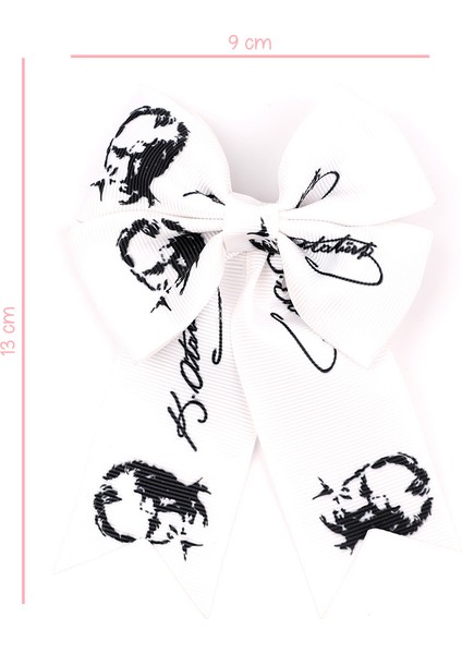 Beyaz Atatürk Baskılı Kız Çocuk Klips Toka