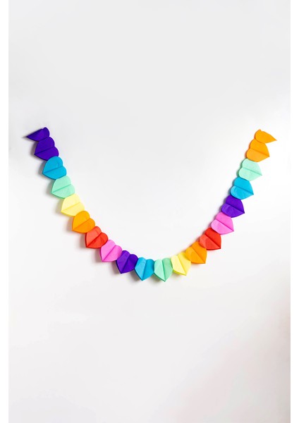 Çok Renkli Kalp Banner modelleri