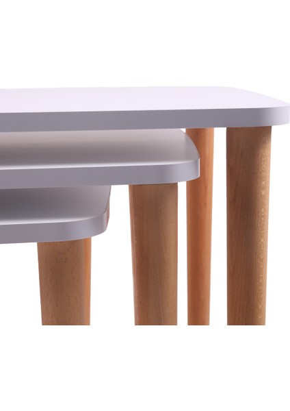 Yuvarlatılmış Kenarlı Zigon Sehpa, Beyaz indirimleri