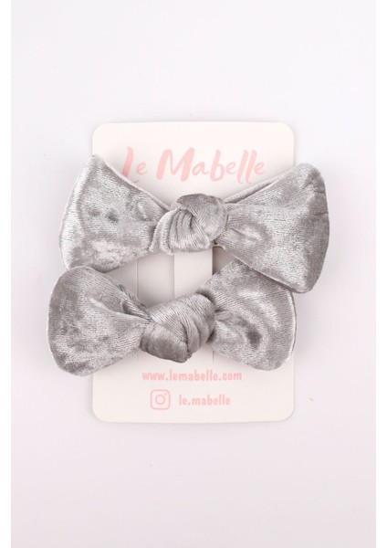 Gri 2'li Kadife Kız Çocuk Klips Toka fırsatları