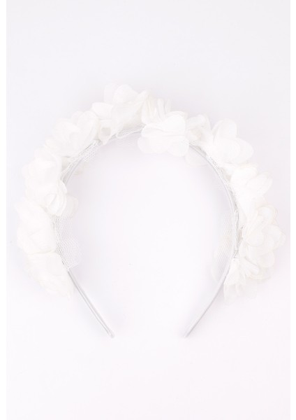 Beyaz Çiçekli Kız Çocuk Taç fiyatları