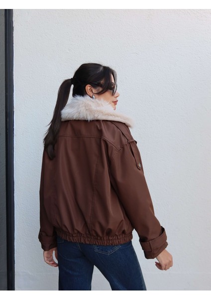 Kürk Yaka Bel Lastikli Trench indirimleri