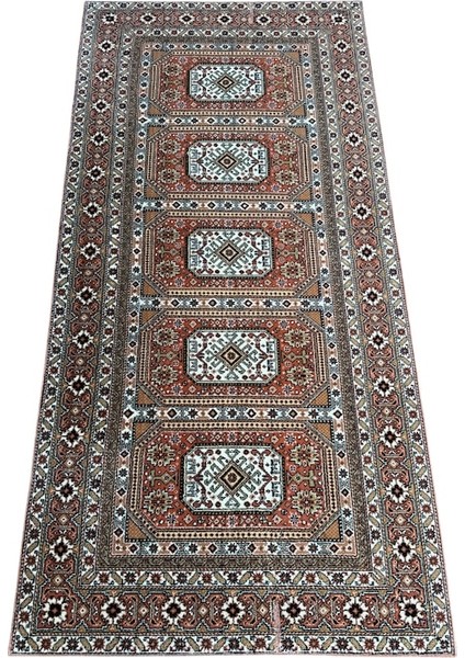Saray Halı Klasik 93X191 Hatalı 412-G Kiremit Krem Yolluk Kiremit