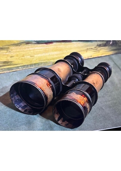 Antika Pirinç Dürbün Kapalı Halde 11 cm Boyunda