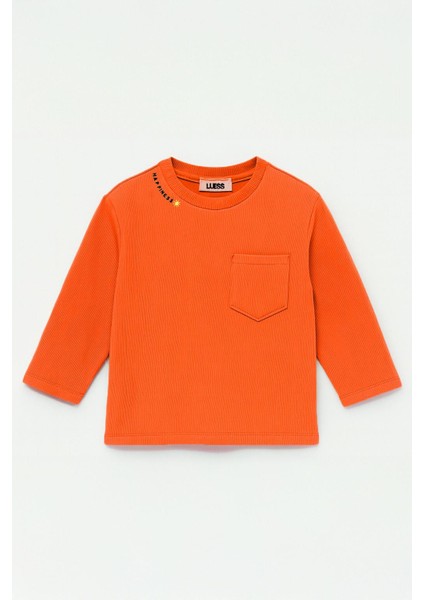 Unisex Çocuk Happiness Nakışlı Cepli Fitilli Kaşkorse Tişört fiyatları