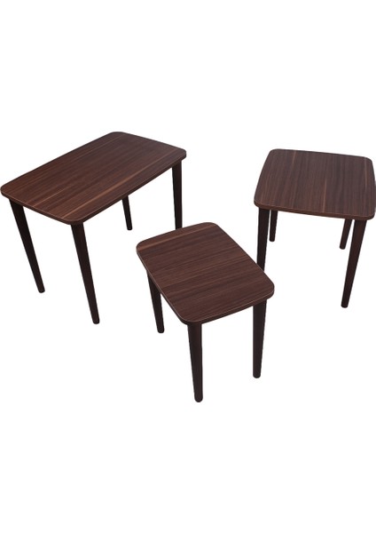 Yuvarlatılmış Kenarlı Zigon Sehpa, Ceviz indirimleri