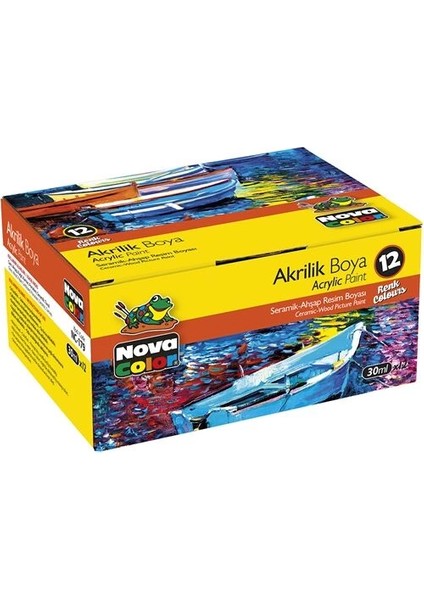Akrilik Boya Seti 12 Renk x 30 Ml. Şişe