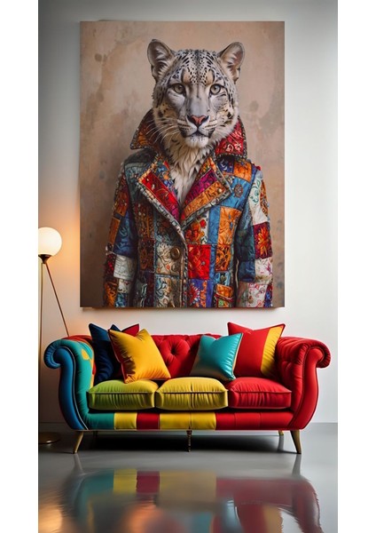 Hippi Kaplan 1 Ev Duvar Salon Güzellik Salonu Ofis Dükkan Dekarasyon Kanvas Tablo