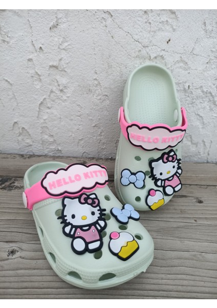 Hello Kitty Yeşil Terlik