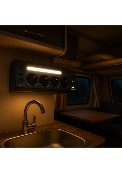 Akım Korumalı 4’lü Priz | 2 Usb-C + 2 Usb-A Çıkış | LED Işıklı Güç Ünitesi | 2 Metre Kablo – Hızlı Şarj ve Güvenli Kullanım indirimleri