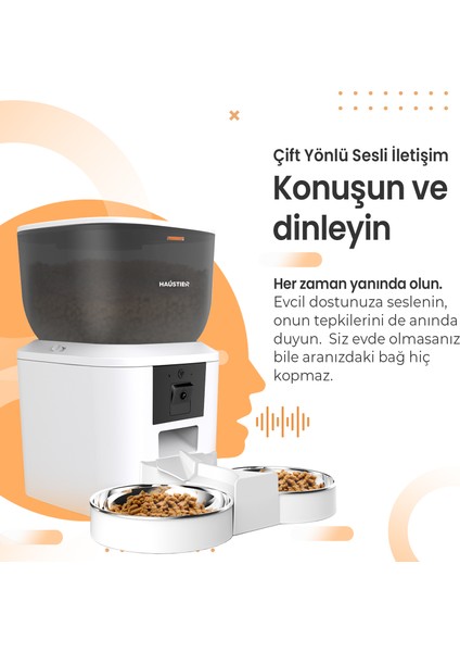 QQ029-DUAL Kameralı 1080P Gece Görüş, Akıllı Kedi Köpek Mama Kabı, 2.4ghz/5ghz, 4lt, Metal Kase fırsatları