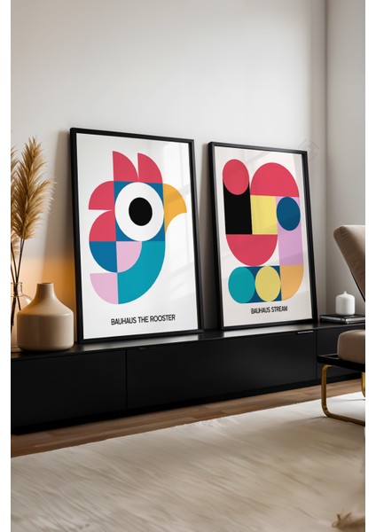 Bauhaus 2'li Siyah Çerçeveli Poster, Tablo Seti No:30 fırsatları