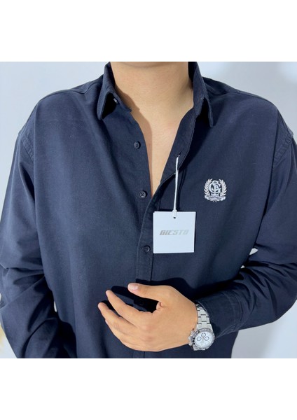 Heritega Nakışlı Oversize Gömlek