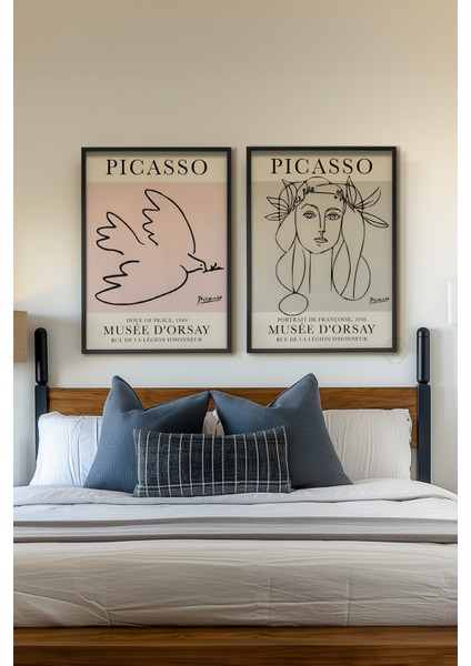 Picasso 2'li Siyah Çerçeveli Poster, Tablo Seti No:23 fiyatları