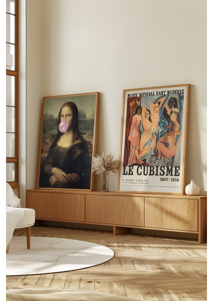 Mona Lisa ve Picasso 2'li Ahşap Çerçeveli Poster, Tablo Seti No:33 fiyatları