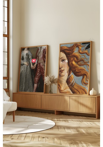 Alternatif Sanat 2'li Ahşap Çerçeveli Poster, Tablo Seti No:13 fiyatları