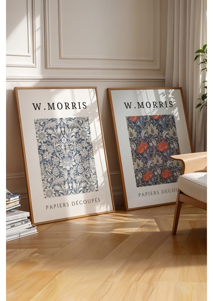 W Morris 2'li Ahşap Çerçeveli Poster, Tablo Seti No:15 fırsatları